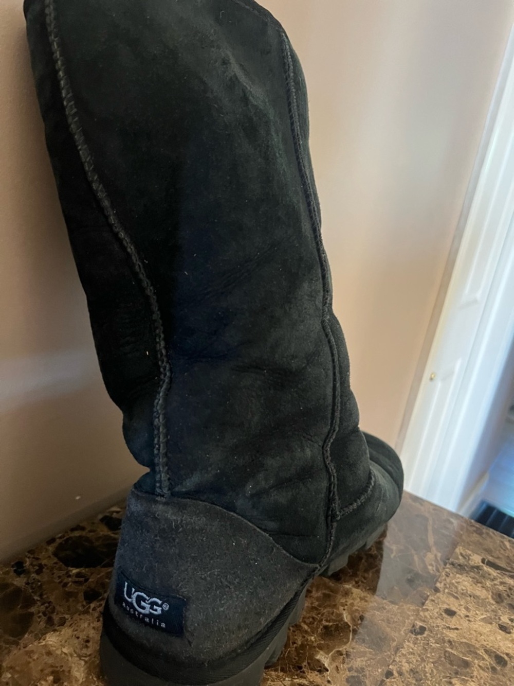 UGG Women's Black Suede Tall Boots